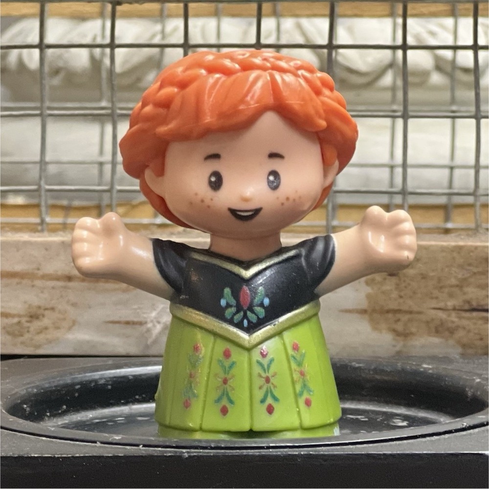 Little People Disney Frozen Anna Red Hair Green Dress Black Top Fisher Price